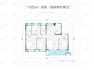 首创天阅一江源125平洋房户型图