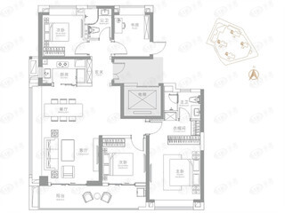 首创天阅一江源君悦户型户型图