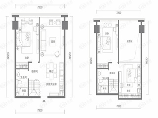 卧龙万诚府82平户型户型图