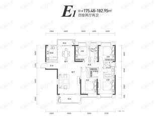 首创天阅一江源E1户型户型图