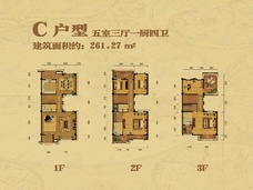 卧龙墨水湖边领墅5室3厅4卫户型图