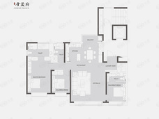 大明宫金茂府3室2厅3卫户型图