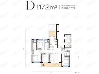 武汉城建·星河2049·星里城D户型户型图