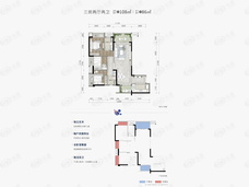 常青藤湖上初晴3室2厅2卫户型图