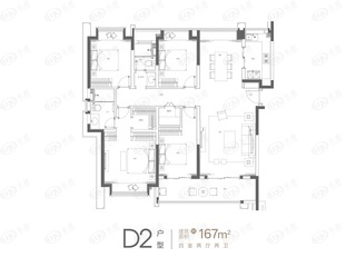 长江存储国际社区D2户型户型图