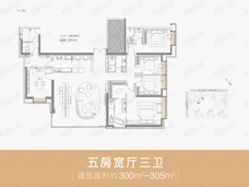 万达御湖汉印300-305平户型户型图