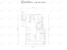 长投保利汉口印3室2厅2卫户型图