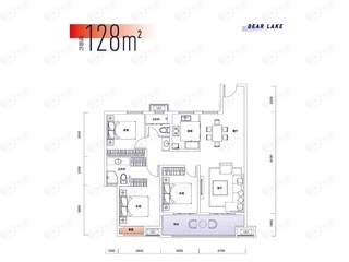 融侨滨江城|天域|美域128平户型户型图