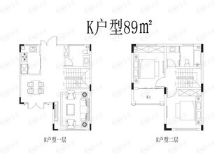 福星惠誉水岸国际澜桥公馆K户型户型图