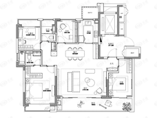 中建御璟峯151㎡4-2-2户型图