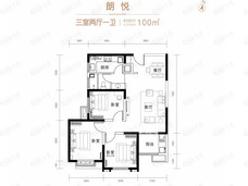 元熙樾府3室2厅1卫户型图