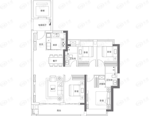 电建地产·泷悦长安C户型图