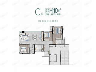 江北嘴公园里C户型户型图