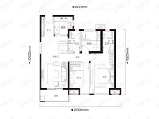 万科公园大道3室2厅2卫户型图