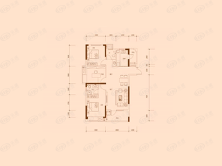 能建·长江华府B户型户型图