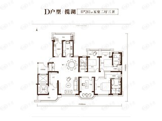 武汉星河湾D户型户型图