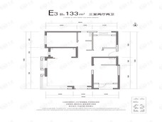 京投发展·森与天成3室2厅2卫户型图