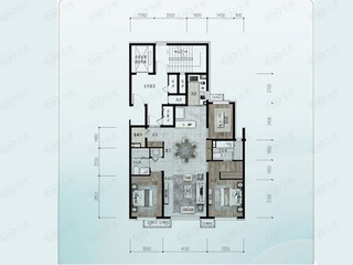 中旅万科城130三居室户型图