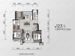 招商·瑞园123平户型图