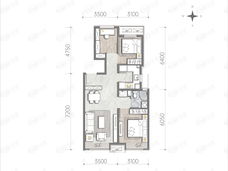 中建学府印悦二期D-b户型户型图