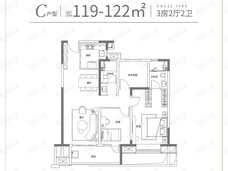 金源府MOMΛC户型119-122平米户型图