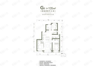 首开香溪郡G户型户型图