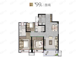 首创天阅一江源L户型户型图