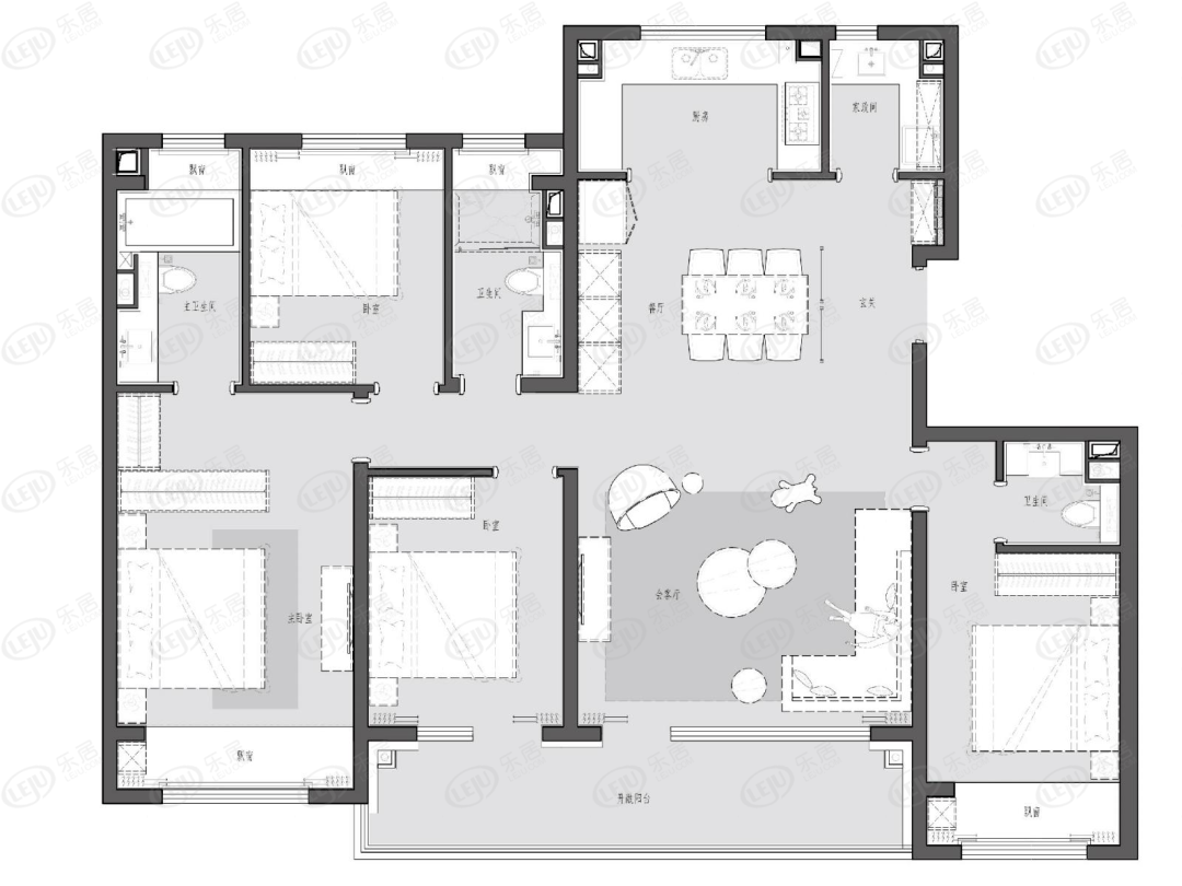 吴中太湖朗郡户型图公布 95~148㎡约18000元/㎡