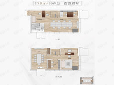 武汉城建融创融遇1室1厅1卫户型图