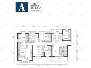 经开绿城·柳岸春晓A户型户型图