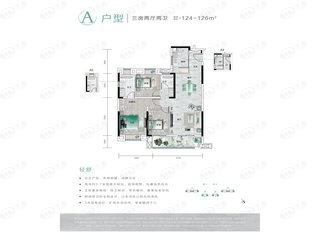 首创天阅一江源A户型户型图