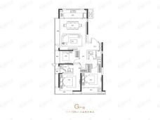 金融街金悦府3室2厅2卫户型图
