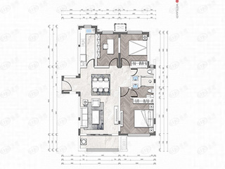 京投发展·森与天成A2户型户型图