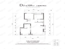 京投发展·森与天成3室2厅2卫户型图