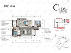 美的新希望锦云湖光4室2厅2卫户型图