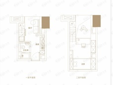 长沙五矿广场30㎡C户型户型图