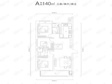 长投保利汉口印3室2厅2卫户型图