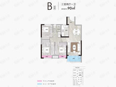 大悦城控股|孔雀城航天悦府3室2厅1卫户型图