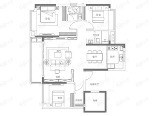 经开绿城·柳岸春晓A户型图