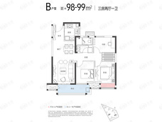 武汉城建·电建|汉悦府·朗境B户型户型图