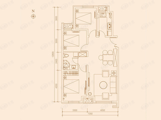 京投发展·森与天成B2-1户型户型图