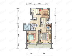 首开香溪郡樱花墅190㎡户型户型图