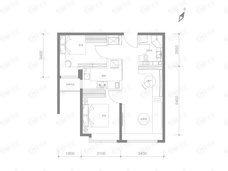 峯范北京2室2厅1卫户型图
