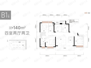 首创天阅一江源B-1户型户型图