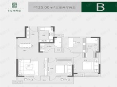 城投·光谷香恋3室2厅2卫户型图