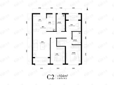 中海寰宇天下天赋3室2厅2卫户型图