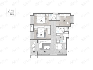 首创天阅一江源A户型户型图