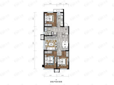 保利大都会3室2厅1卫户型图