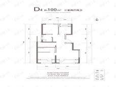 京投发展·森与天成3室2厅2卫户型图