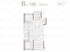 恺德信达樾景臺B户型户型图